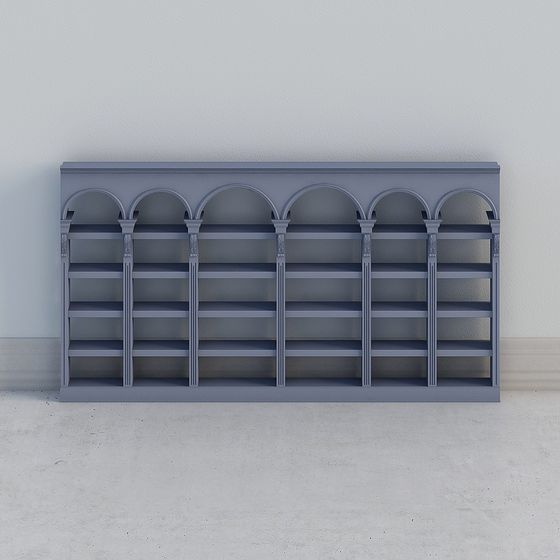 Elegant Low-Polygon Bookshelf 3D model