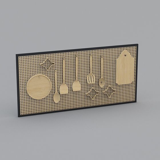 Stylish Kitchen Decor Board 3D model