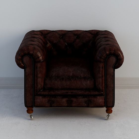 Uefa Art Luxembourg/Sofá de cuero americano combinación retro botón de tracción sala de estar de cuero tirón hacia arriba 023S-4