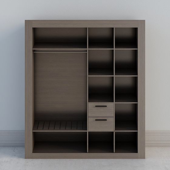 Modern Minimalist Wardrobe 3D Model