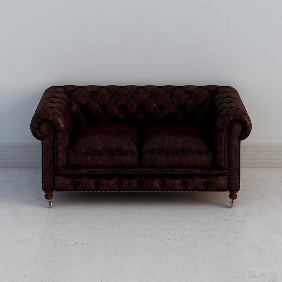 Sofa Da UEFA Art Luxembourg - Kết Hợp Nút Kéo Cổ Điển