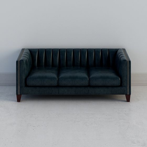 Elegant Low-Poly Sofa 3D model for Modern Interiors