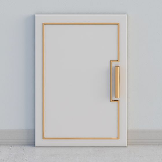 Elegant Minimalist Door 3D model for Modern Spaces