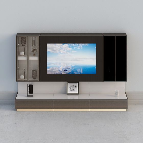 Sleek Modern TV Cabinet 3D model