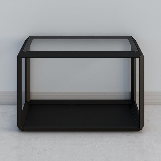 Elegant Glass Display Cabinet 3D model
