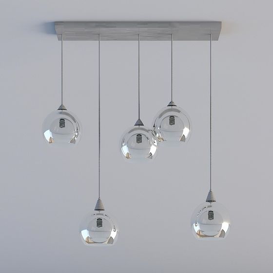 Elegant Hanging Lamp 3D model for Modern Interiors