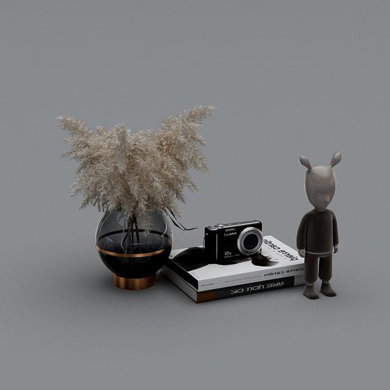 Minimalist 3D Character Model on Open Book 3D model