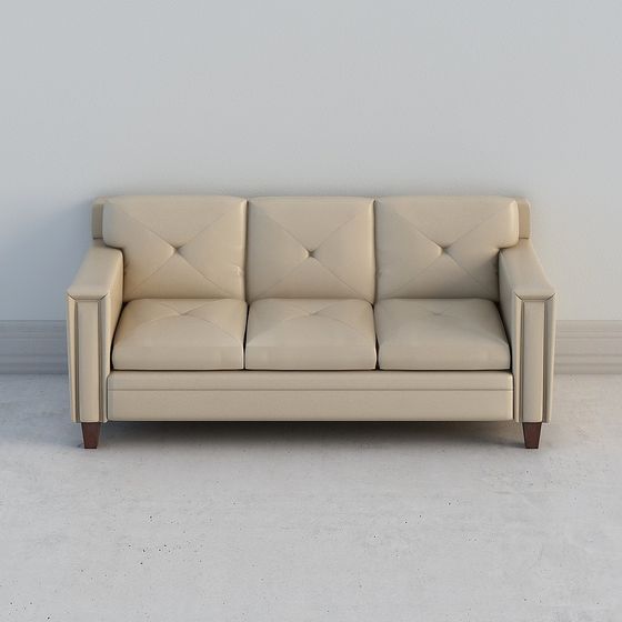 Modern Low-Polygon Sofa 3D Model