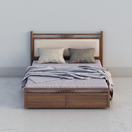 Cozy Retreat Bed 3D model