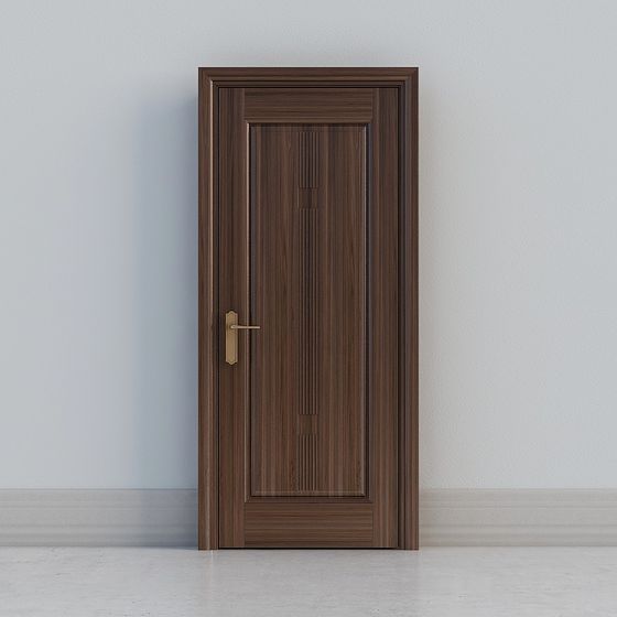 Classic Wooden Door 3D model for Elegant Interiors