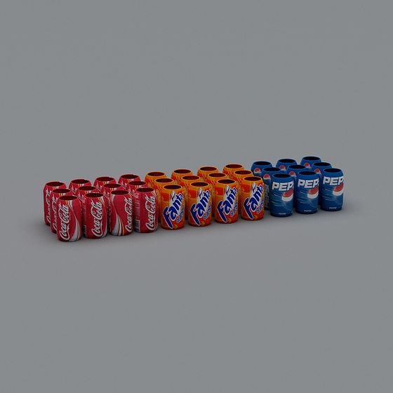 Colorful Classic Beverage Can 3D Model