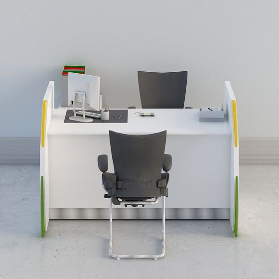 Office Work Table 3D Model for Efficient Spaces