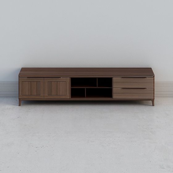Stylish Low-Polygon TV Cabinet 3D model
