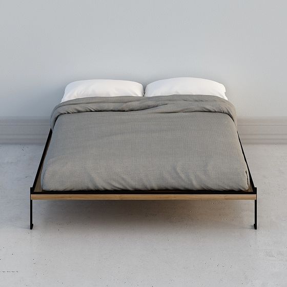 Modern Low-Poly Bed Frame 3D model