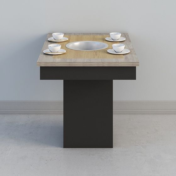 City Table 3D Model for Contemporary Spaces