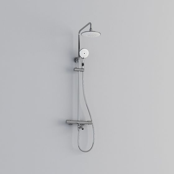 Modern Minimalist Shower System 3D Model