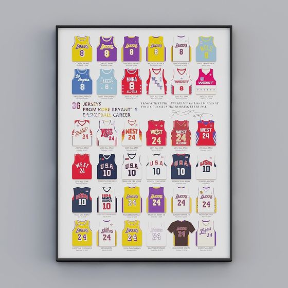 Kobe Bryant Basketball Career Tribute 3D model