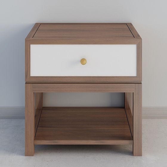 Stylish Modern Nightstand 3D model