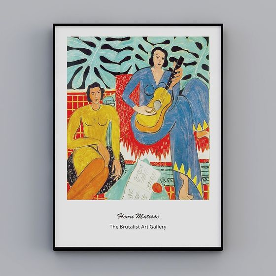 Vibrant 3D Model Inspired by Matisse's Art