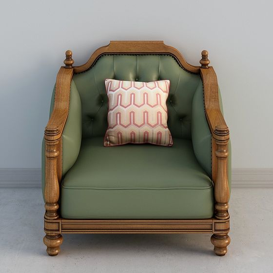 Elegant Vintage-Modern 3D Chair Model