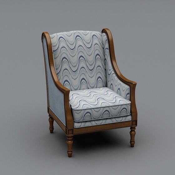 Elegant Vintage Style 3D Armchair Model