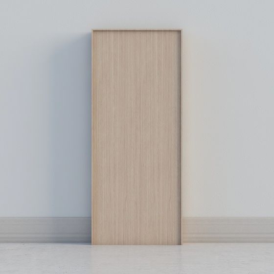 Natural Wood Door 3D Model for Indoor Design