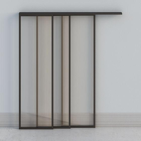 Modern Glass Sliding Door 3D model