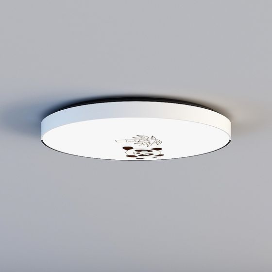 Panda Themed Ceiling Lamp 3D model