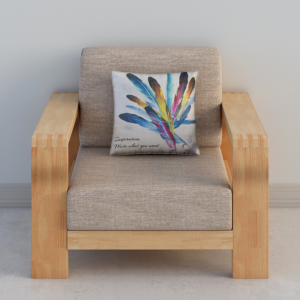 Huasongju - Serie nórdica S608-55 Sofá de una plaza