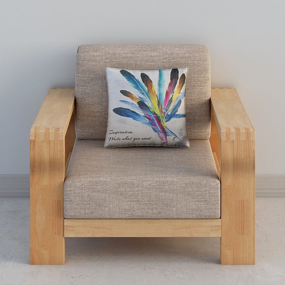 Huasongju - Serie nórdica S608-55 Sofá de una plaza