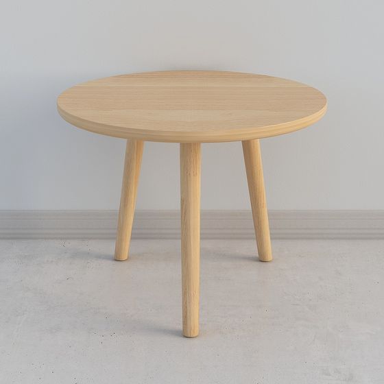 Stylish Low-Polygon Round Table 3D model