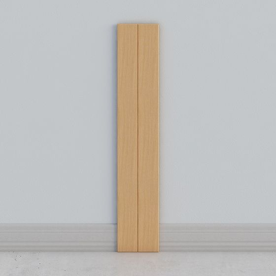 Minimalist Wooden Partition 3D model