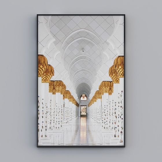 Golden Flower Corridor 3D model