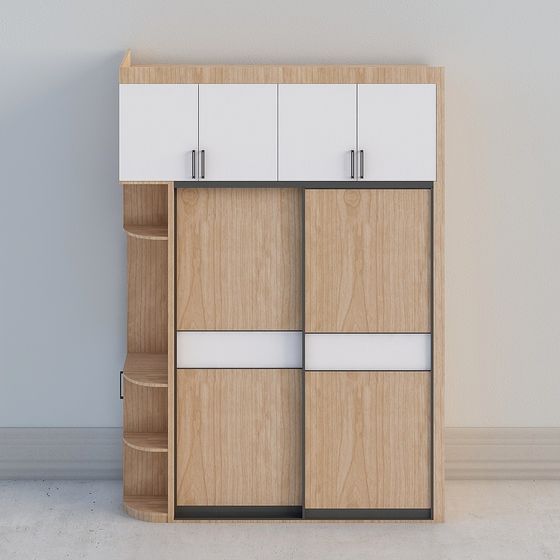 Modern Low-Poly Wardrobe 3D model