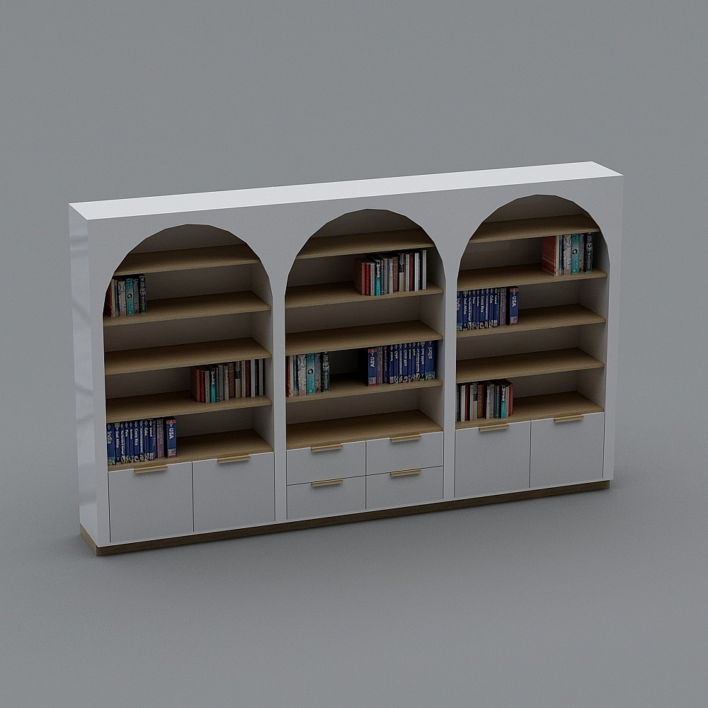 Modern Minimalist Bookshelf 3D model