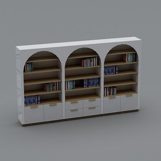 Modern Minimalist Bookshelf 3D model