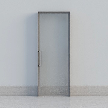 최소한의 회색 유리문