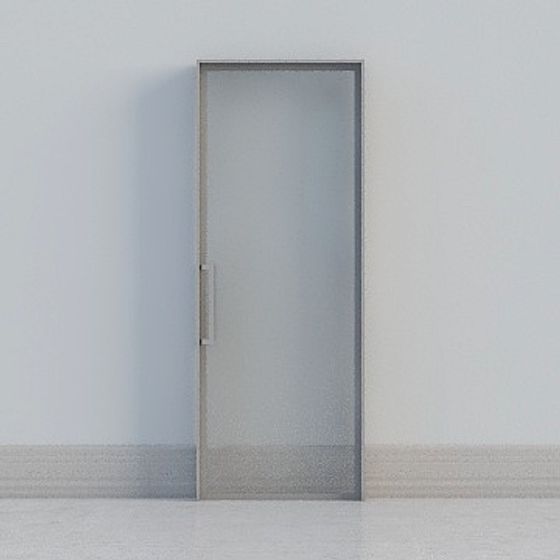 최소한의 회색 유리문