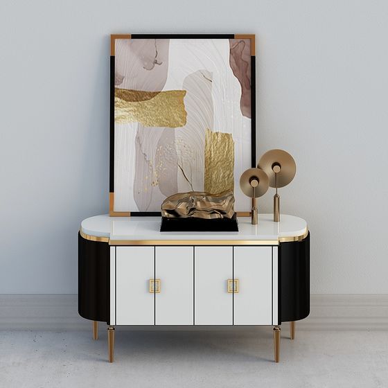 Art Deco Console Cabinet 3D model