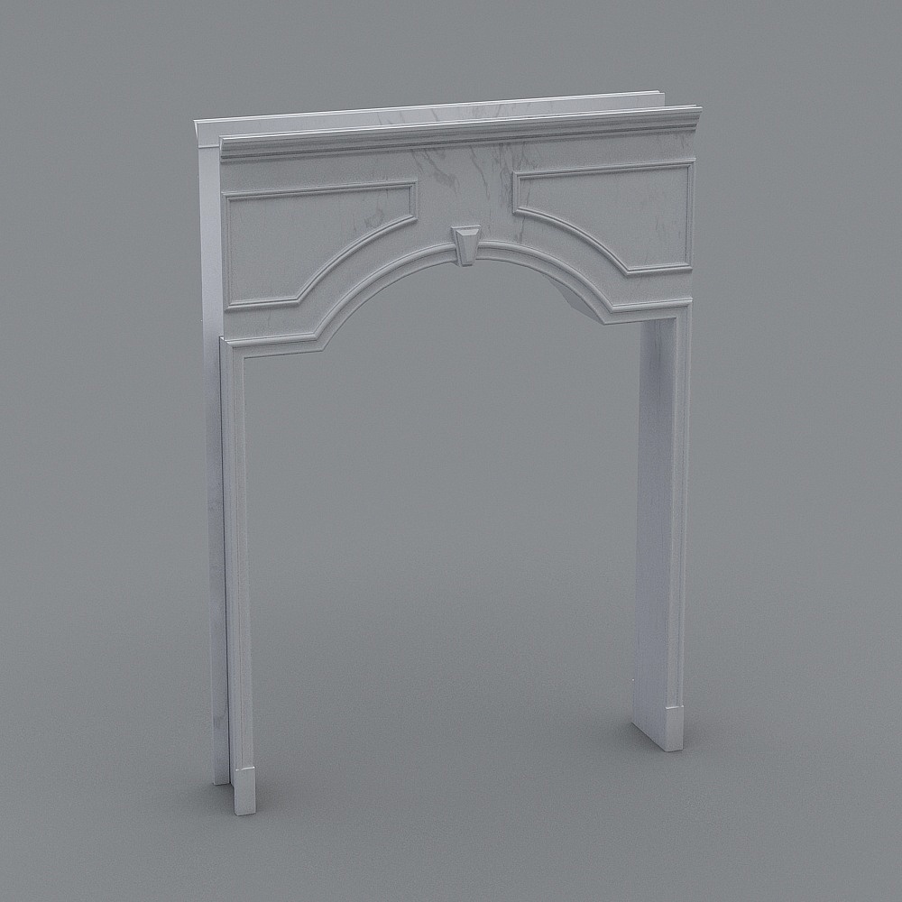Elegant Arch Door Frame 3D model