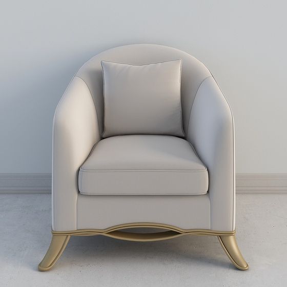 Elegant High-Detail 3D Model Armchair