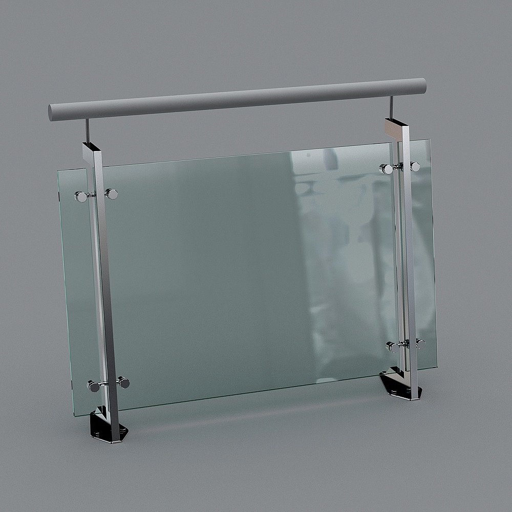 Glass handrails