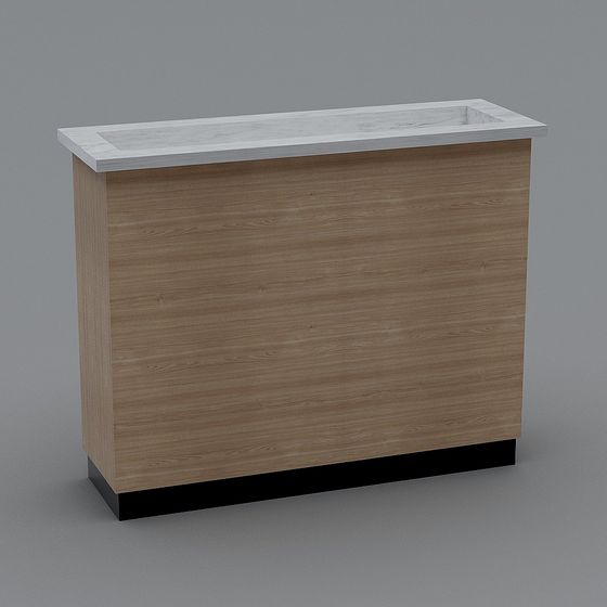 Modern Reception Desk 3D model