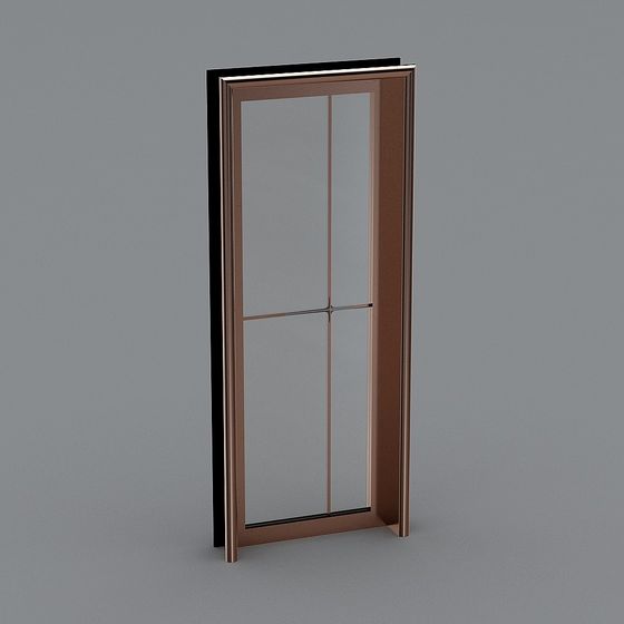Elegant Low-Polygon Door 3D model