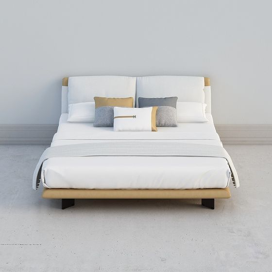 Style de lit de luxe minimaliste moderne 5501 avec produits de literie