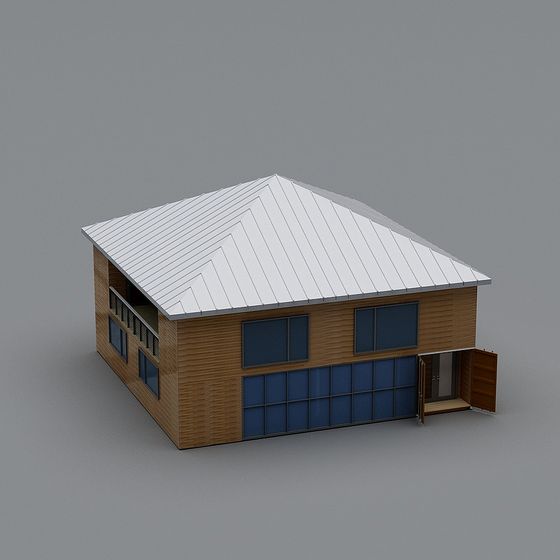 Urban Retreat Low-Poly Residential 3D model