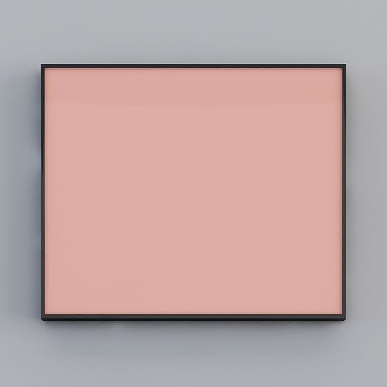 Elegant Pink and Black Frame 3D model