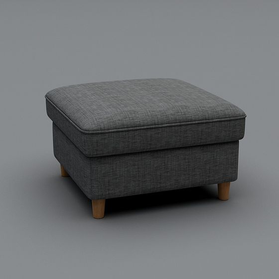 Comfortable Low-Polygon Stool 3D model