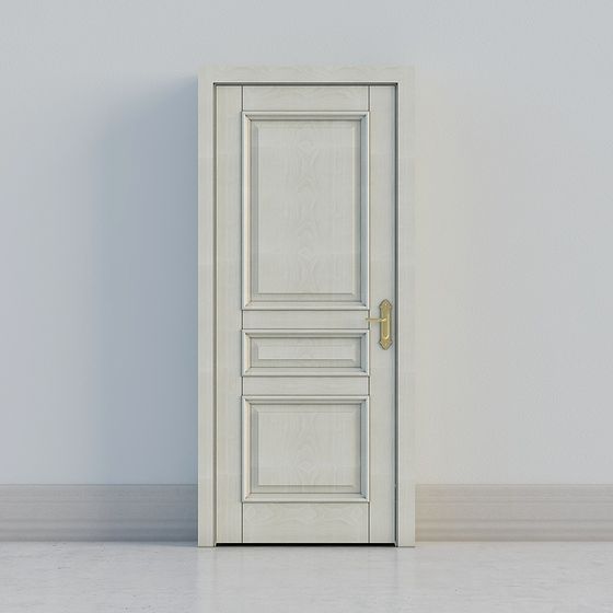 Elegant Low-Poly 3D Model Door