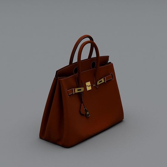 Classic Leather Handbag 3D model